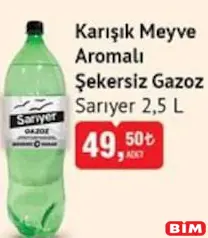 SARIYER KARIŞIK MEYVE AROMALI ŞEKERSİZ GAZOZ 2,5 L fiyat ve kampanya bilgisi